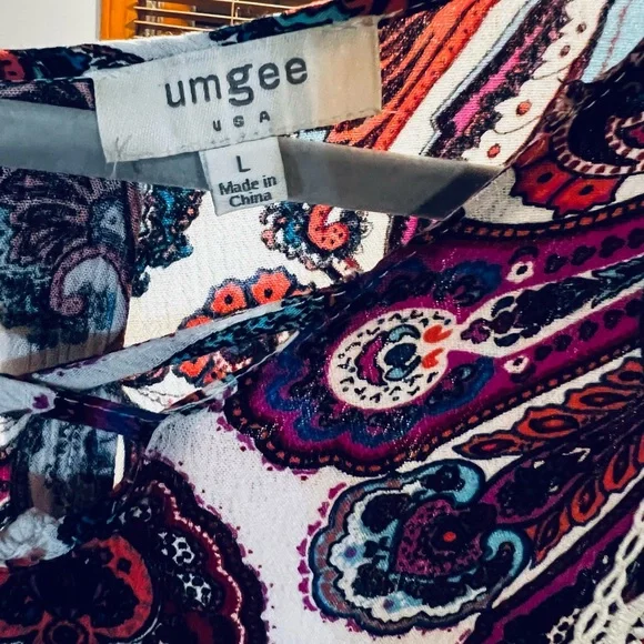 Umgee Multicolor Paisley Tunic / Dress - Picture 2 of 3
